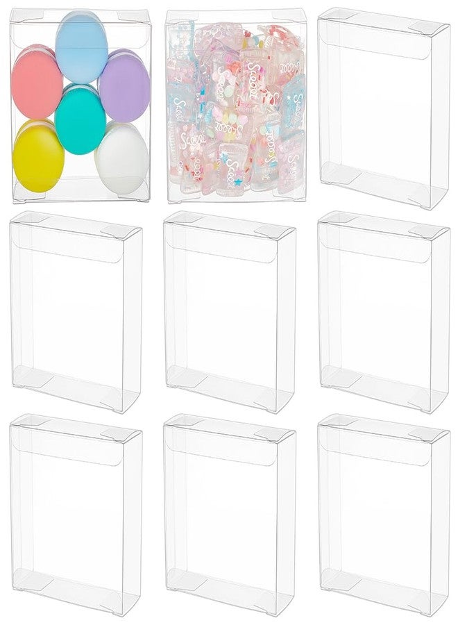 BENECREAT 20Pcs Clear Gift Boxes, 3.5x3.5x1.2inch PVC Wedding Favour Boxes for Candy Chocolate, Birthday Present Contains, Party Favor, Festival Gift Packaging - Image 1